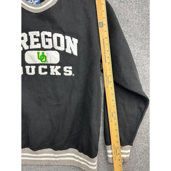 Blue 84 Oregon Ducks Sweater Large Black Embroidered Logo Pullover Football - Picture 5 of 8